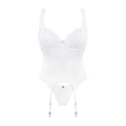 AMOR Blanco Corset & string S/M