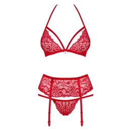 SET ROUGE Ensemble 3 pièces S/M 1