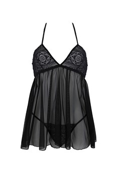 KERRIA Nuisette & String S/M Noir 1