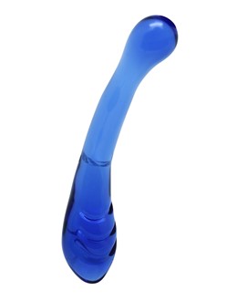 GLASS DILDO Goutte Blue